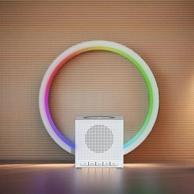 Hot selling 15w fast qi wireless magnetic charger base with speaker phone universal qi wireless charger RGB night light